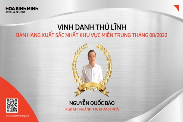 VINH DANH THÁNG 08/2022